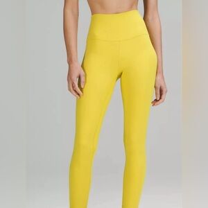 Lululemon Size 0 Align High Rise Leggings 28” Inseam Soleil Yellow